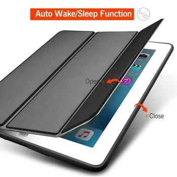 Fodral för iPad 2 3 4 Fall Silikon Mjuk Rygg Folio Stand med Auto Sleep/Wake-Up PU Läder Smart Cover för iPad 3 4 2 Fall