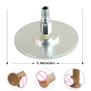 Fredorch Aluminium legering sugkopp Adapter för Sex Machine med Snabb Luft-Kontakt,3.86