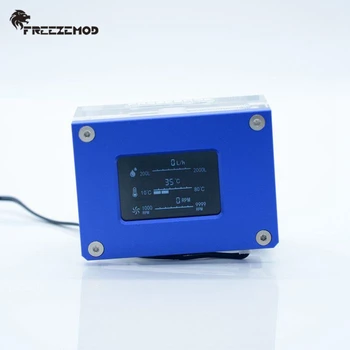 FREEZEMOD LSJ-ZN Vatten Kylning LCD-flödesmätare Temperatur Upptäckt Intelligent Speed Thermonmeter För MOD Övervakning Larm