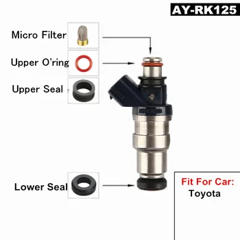 Fri frakt 4sets för Toyota Tercel 3E motor 1,5 L bränsle injektor reparations-kit 23250-11010/23070-11010/23250-15010/23209-11090