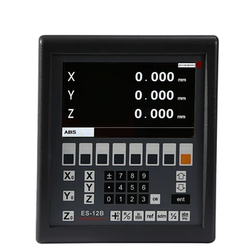 Fri frakt Easson Svarv Bruk DRO-kit ES-12B 3-axlig digital display LCD-Skärm DRO + 3st GS10 hög precision linjär skala