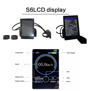 Fri Frakt Elcykeln LCD-Skärm i fullfärg 24/36/48V intelligent LCD-Skärm Tillgänglig För Elektrisk cykel cykel Delar kontroll