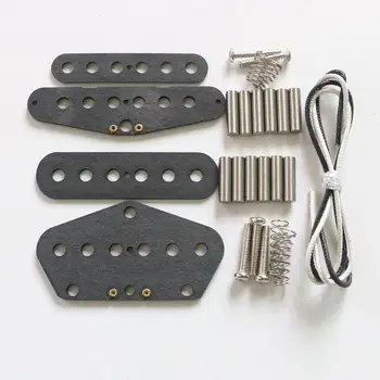 Fri Frakt Hals&bridge Alnico 2 spön fiber plattan Flatwork gitarr pickup kit för tele stil gitarrer gitarr delar