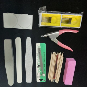 Full Spik Manikyr Set Pro Akryl Kit Med Borr Maskin Glitter Akryl Pulver Tippar Tool Kit Nail Art