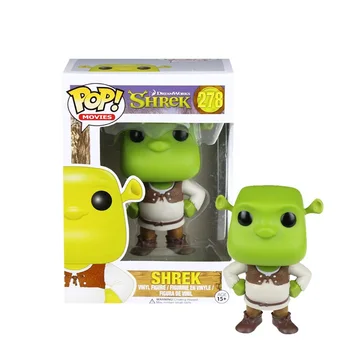 Funko Pop Filmer 278# Shrek 10cm Vinyl Action Leksak Siffror brinquedos Samling Docka Ursprungliga Modellen Leksaker för Barn eller
