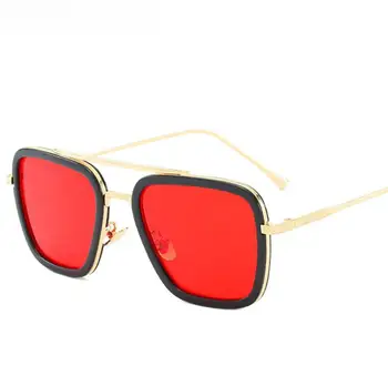Fyrkantiga Solglasögon Män ditaeds Unisex Retro Lyxiga Märket tony stark Sunglasse Vintage Överdimensionerade solglasögon UV400 sonnenbrille