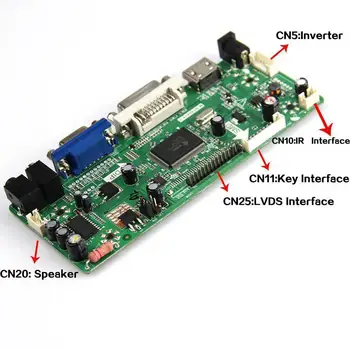 För 1-lampor LP154W01/LTN154X3-L03 1280X800-panel-Skärmen 30pin NT68676(HDMI+DVI+VGA)LCD-KIT Controller driver Board skärm
