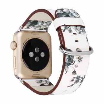 För Apple-Klocka Band av Äkta Läder Armband Handleden Klockarmband iWatch Serien 42mm/38mm 1/2/3 Bälte Ersättning Apple Klocka