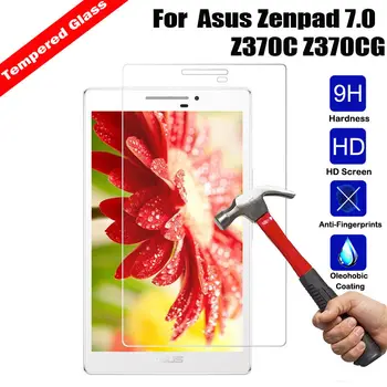 För Asus Zenpad 7.0 Z370 Z370C Z370CG 7 tums Tablet Härdat Glas skärmskydd Premium Fram Tydliga Skyddande Film Täcka