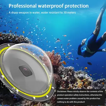 För Hero8 DOME Dykning Mask Vatten motljusskydd undervattensfotografering Skydd Bollen Vatten Mask Kamera med Vattentätt Hölje