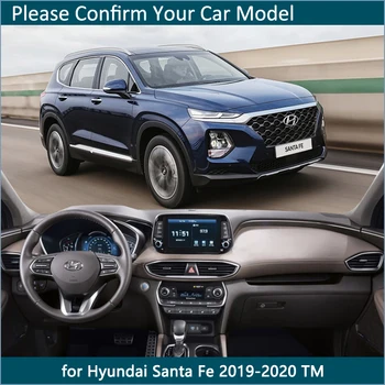 För Hyundai Santa Fe 2019 2020 TM Dashmat Skydda Matta för Instrumentpanelen Mat Täcka Pad Inre solskydd Dash board Bil Tillbehör