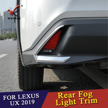 För Lexus UX ZA10 UX200 UX250h 2018 2019 ABS Chrome Bakre dimljus Ram Täcka Trim 2ST Bil Styling-Tillbehör
