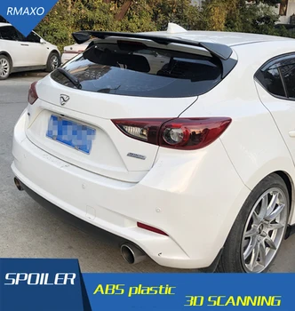 För Mazda 3 Axela halvkombi Spoiler-2018 Mazda 3 Axela Spoiler TF ABS-plast Material Bil bakskärm Färg Bakre Spoiler