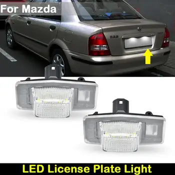 För Mazda Skyddsling MPV Hyllning Mx-5 Miata mk2 Bil Bakre vita LED license plate ljus registreringsskylt lampa