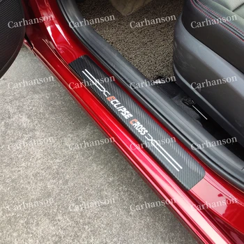 För Mitsubishi Eclipse Cross Dörrtröskel Plattan Klädsel Tillbehör 2019 2020 Pappersfackets Beskyddare Bil Klistermärke Auto Pedal Styling Täck