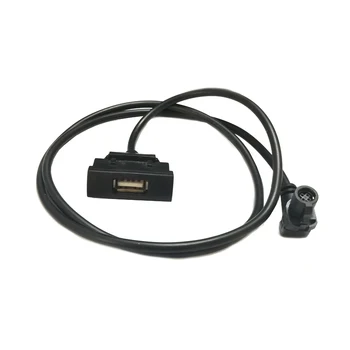 För RCD510 RNS315 CD-växlare, USB-gränssnitt USB-kabel audio-in-adapter för Skoda Octavia-USB-kontakt