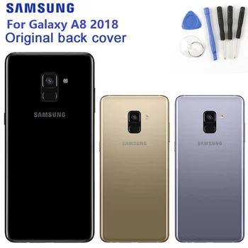 För Samsung Galaxy A8 2018 Edition SM-A530N SM-A530F Batteri Lucka Bostäder Reparera Delar Örat Kamera Glas Lins Ram