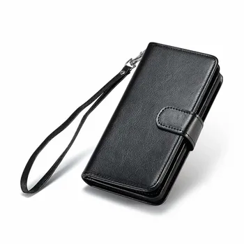 För Samsung Note20 10 Multifunktionella Flip Plånbok läderfodral Till Samsung S20 S10 Täcka Magnetiska Löstagbar 2-i-1 9 Kort Slot