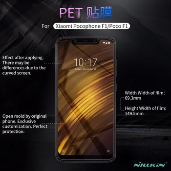 För Xiaomi PocoPhone F1 skärmskydd NILLKIN Kristallklart/Matte Mjuka PET Skyddande Film