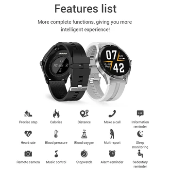 G20-Smart Klocka Män Full Touch Stora HD-Skärmen Bluetooth-Samtal pulsmätare Fitness Tracker Smartwatch För Android-IOS-Telefon
