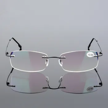 Gafas de lectura TR90 de titanio ultralivianas con memoria lectura synd montura para hombre y mujer, gafas para presbicia + 1,0 4