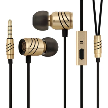GGMM C800 I-Ear-Hörlurar HiFi Hörlurar Metall Stereo-Hörlurar med Mikrofon för handsfree Sport Hörlurar för Telefonen Bas-Headset