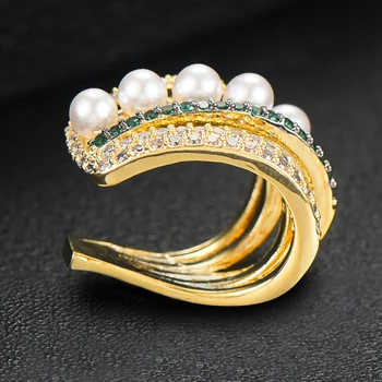 GODKI Jimbora Fina 1 enda Örhängen Pärlor Cubic Zirconia för Bröllop Örhängen Brud Huggie Örhängen Mujer Moda 2020