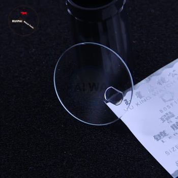 Grossist 2st/mycket Platt Mineral Titta på Glas,34~35mm Titta Glas Med Datum Lins för att titta på glas ersättning