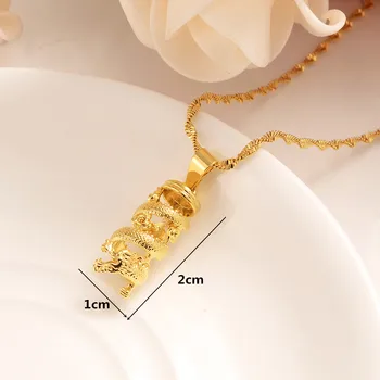 Guld fylld Nytt Mode Dragon Hänge Halsband till Kvinnor i Guld Färg Choker Halsband Maskot Smycken Eller Smycken