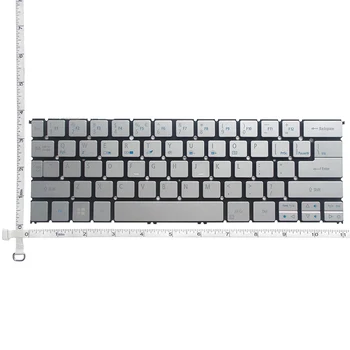 GZEELE NY amerikansk engelska laptop tangentbord för Acer Aspire S7-391 S7-392 MS2364 silver tangentbord utan bakgrundsbelysning