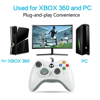 Handkontroll För Xbox 360 Wired Controller Vibrationer Gamepad Joysticken För XBOX 360 Kontroll Joysticken För XBOX360 PC-Spel Controller