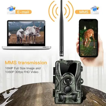 HC-801G 3G-Trail Vilda djur 16MP Kamera 1080P Jakt Kameran SMS/MMS - /SMTP-Night Vision mobiltelefoner Offentlig Foto Fälla Scouter