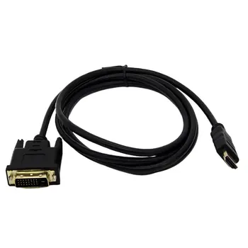 HDMI till DVI Kabel DVI till HDMI Hane 24+1 DVI-D Hane Adapter Guldpläterade för HDTV 1080P DVD Projektor PlayStation 4 PS4/3 TV-BOX