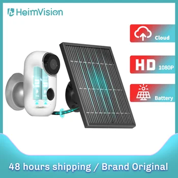 Heimvision IP-Kamera Wifi Wireless Solar Panel 1080P Night Vision Laddningsbart Batteri Vattentät Home Security Cam PIR Motion