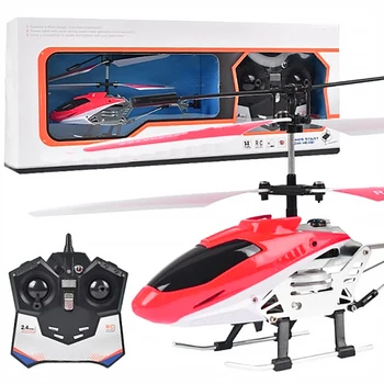 Helikopter LED-ljus Utomhus Leksaker Helikopter Legering Copter Inbyggt Gyro Remote Control Plane bästa present för barn