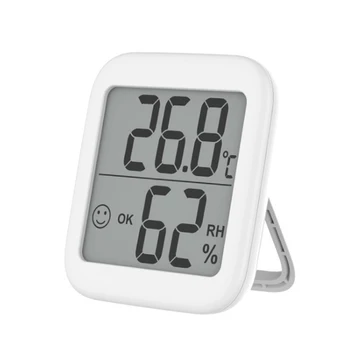 Hem Bekvämt Digital LCD-Termometer Sensor Hygrometer Manometer Kylskåp Akvarium Övervakning Visa Luftfuktighet Detektor