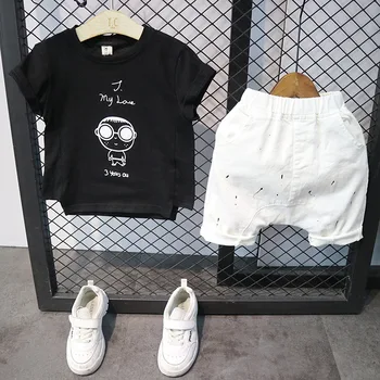 Het Försäljning Pojke Kläder sommaren barnets Sätter Tecknade T-shirt och shorts 2st boys som pojkar barnkläder ange 2-7 år
