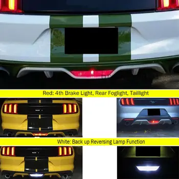 High Power Vit/Röd 3156 T25 Switchback LED-Lampor För Chevrolet och Ford Mustang Backup Add-On Bakre Dimma Ljus Bakåt/Svans/Broms