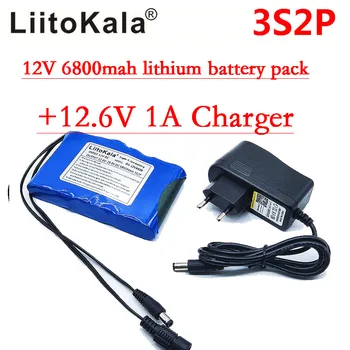 HK Liitokala NYA Bärbara Super Laddningsbart Litium-Ion batteri kapacitet DC 12V 12,6 v 6800 mah batteri CCTV Cam Övervaka