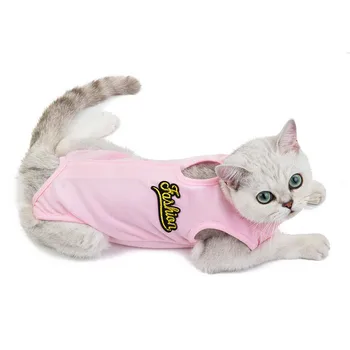 Honkatt Kirurgi Passa Katter Sterilisering Kläder Avvänjning Kläder Pet Postoperativ Vest Anti-Off Anti-bite-Shirt Katter