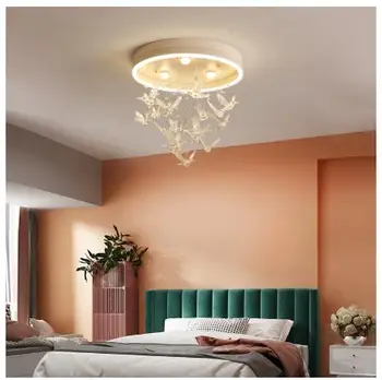 Hummingbird modern LED-ljuskrona för matsalen, sovrum, arbetsrum barn rummet rosa/vit/brun ljuskrona belysning lysterfärger