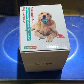 Hund Interaktiva Leksaker att Bita Resistenta TPR Gummi-Tugga Sucker Pet Molar Pipande Boll Leksaker Valp Dra Spelet Tandborste Sällskapsdjur Leverans