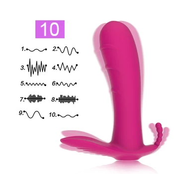 HWOK Trådlös Fjärrkontroll Dildo Vibrator Bärbara Trosor G-punkten Klitoris sexleksaker för Kvinnor Kvinnlig Onani Stimulator