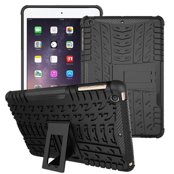 Hyun Mönster 2 i 1 TPU + PC Kombinerar skyddskåpa Multifunktionella Kickstand Skal Skin Case Till Apple iPad mini 1 2 3 Tablett