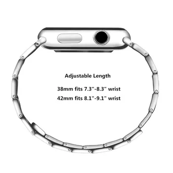 Hög kvalitet band designer klocka för apple titta på 1/2/3/4/5/6/SE rostfritt stål metal bandet magnetiska bambu armband