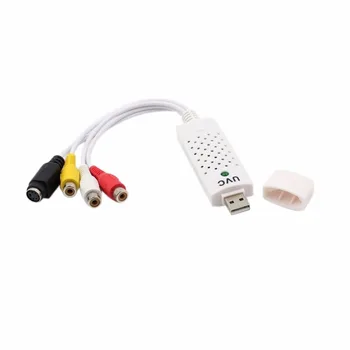 Hög Kvalitet Bärbara Easycap USB 2.0 Audio Video Capture-Kort Adapter VHS till DVD-Video-Converter För Win7/8/XP/Vista