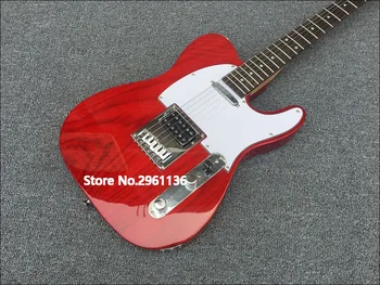Hög kvalitet elektrisk gitarr, TL stil,ASKA kroppen med Lönn hals,röd färg,Anpassad elektrisk gitarr,fri frakt