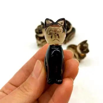 Hög Kvalitet Naturliga crytsal sten handsnidade Crystal Cat För Gåvor