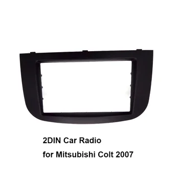 Hög kvalitet och fri frakt 2DIN Bil Radio Fascia för Mitsubishi Colt 2007 stereo instrumentbräda ram panel dash mount adapter kit trim