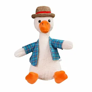 Hög Kvalitet Tecknat Top Hat Djur Duck Dog Elefant Pingvin Plysch Leksak för Barn Eller heminredning